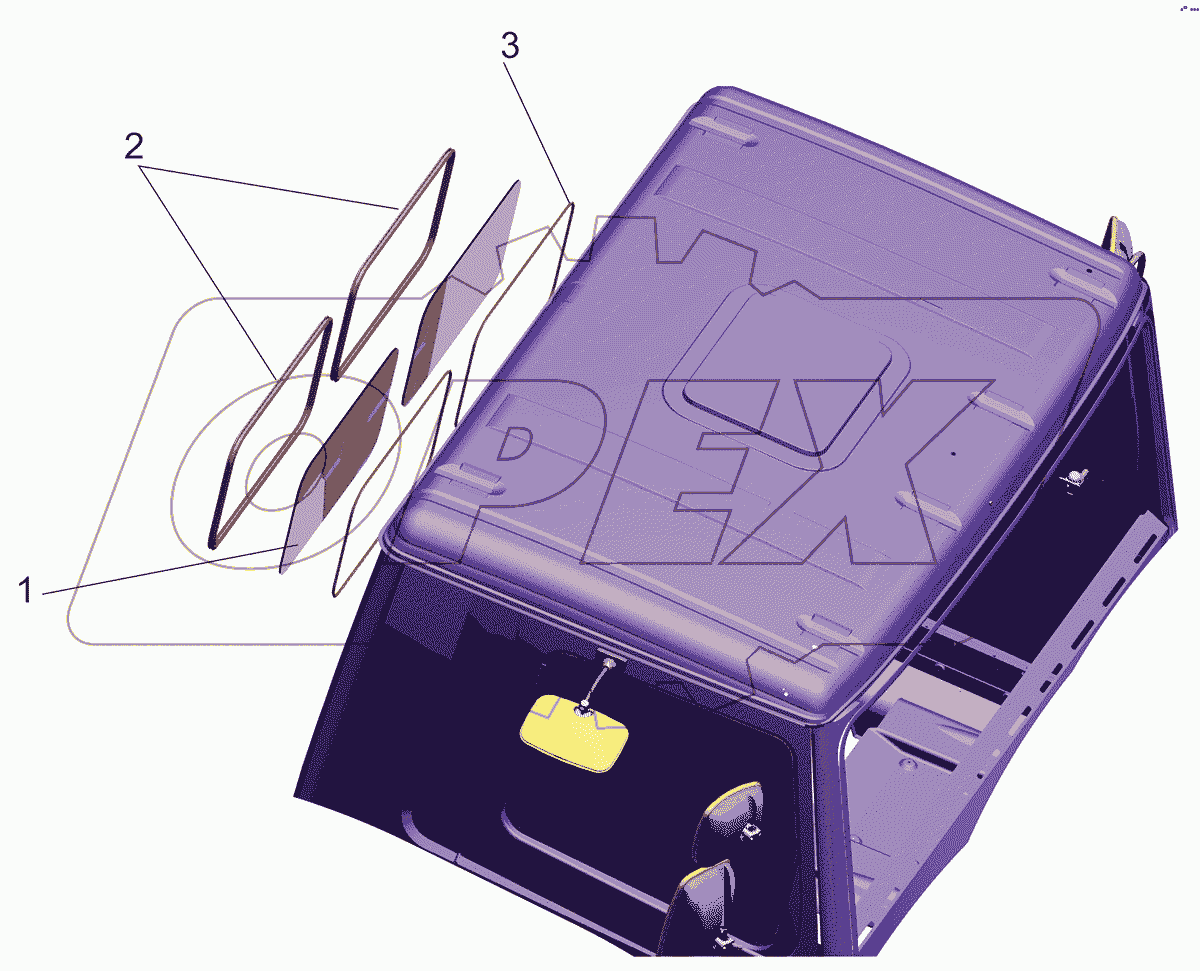 Установки стекла задка 6501-5600015