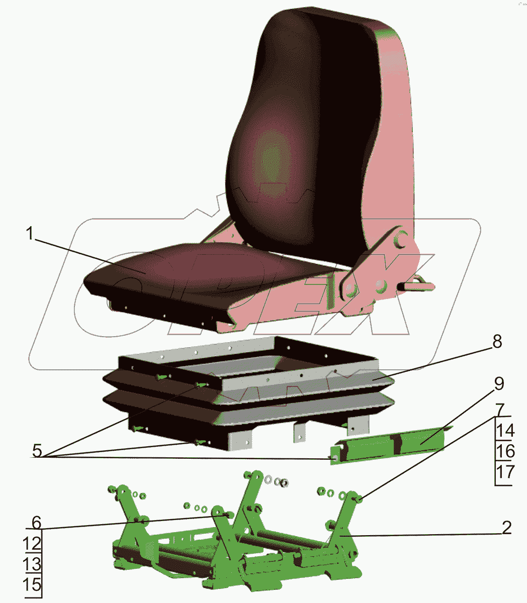 Сиденье водителя 6430-6800010