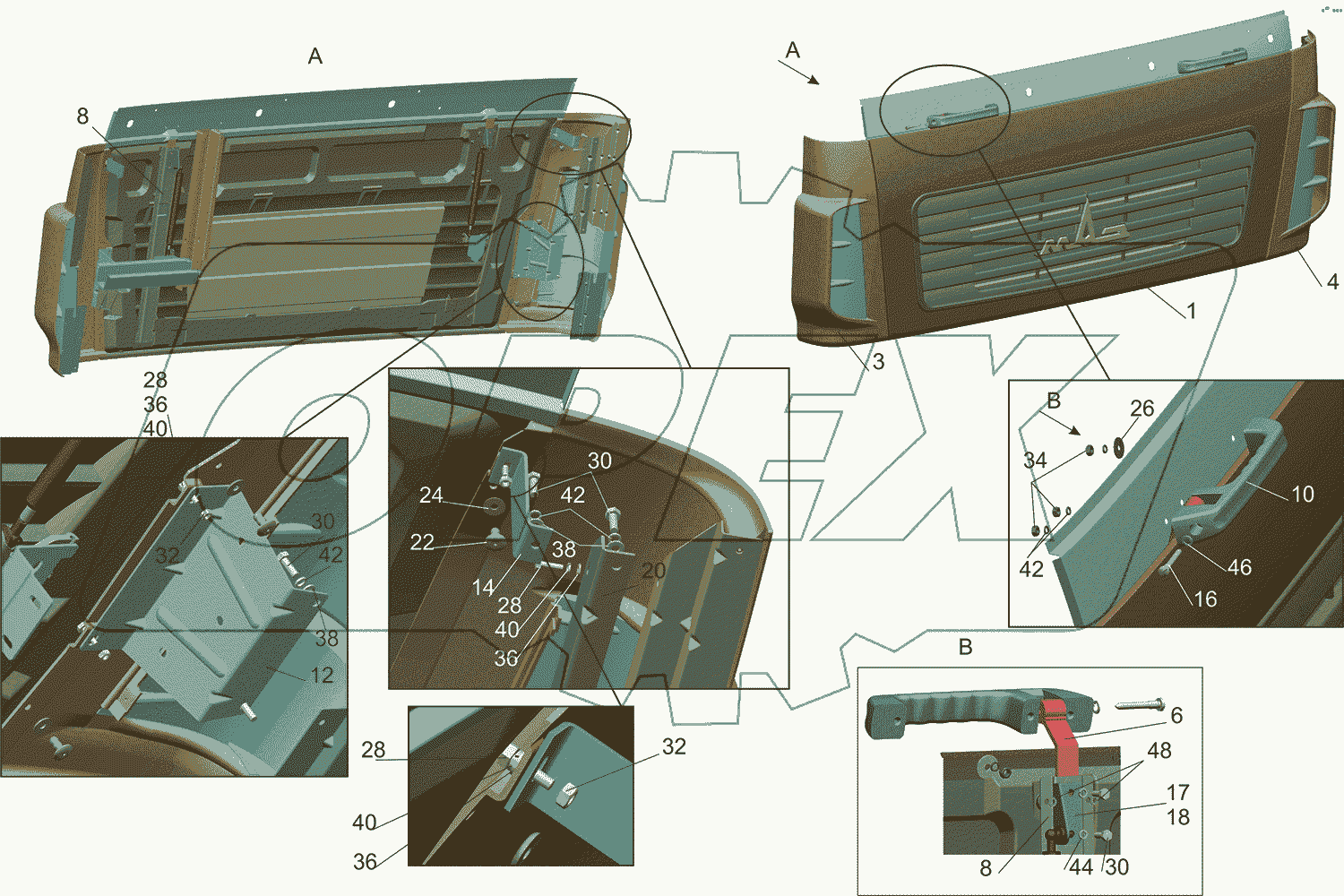 Установка щитков 6431-8400014-000