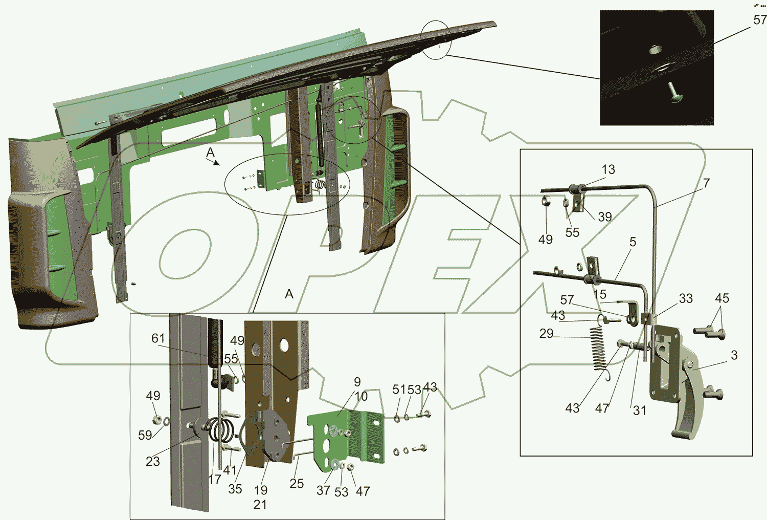 Установка облицовки передка 6431-8400018-000