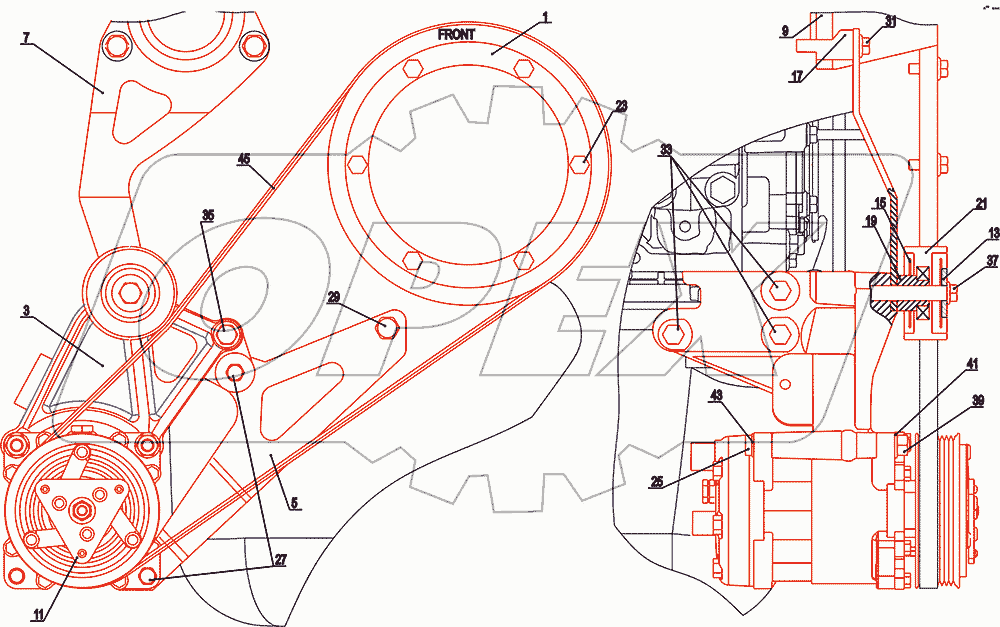 Установка компрессора 4371V2-8100010-000