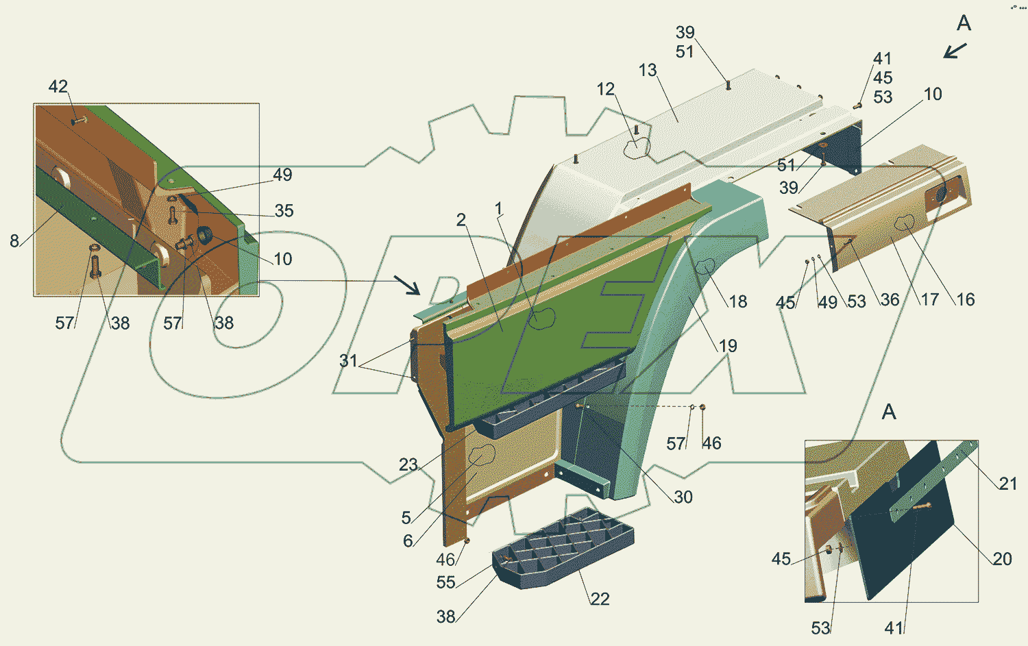 Установка оперения 5550-8400020-050