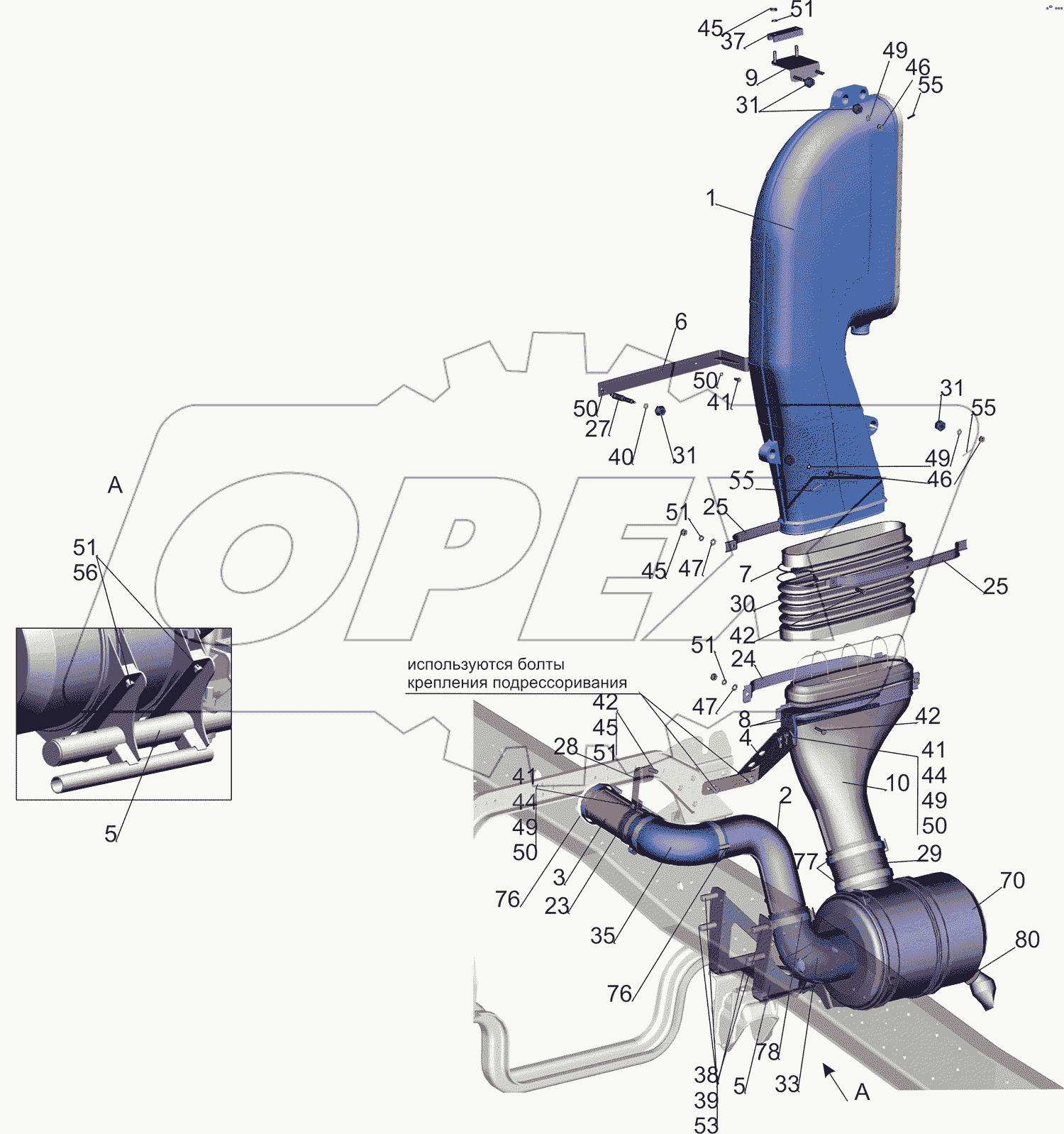 Крепление воздушного фильтра 5550V3-1109002-000