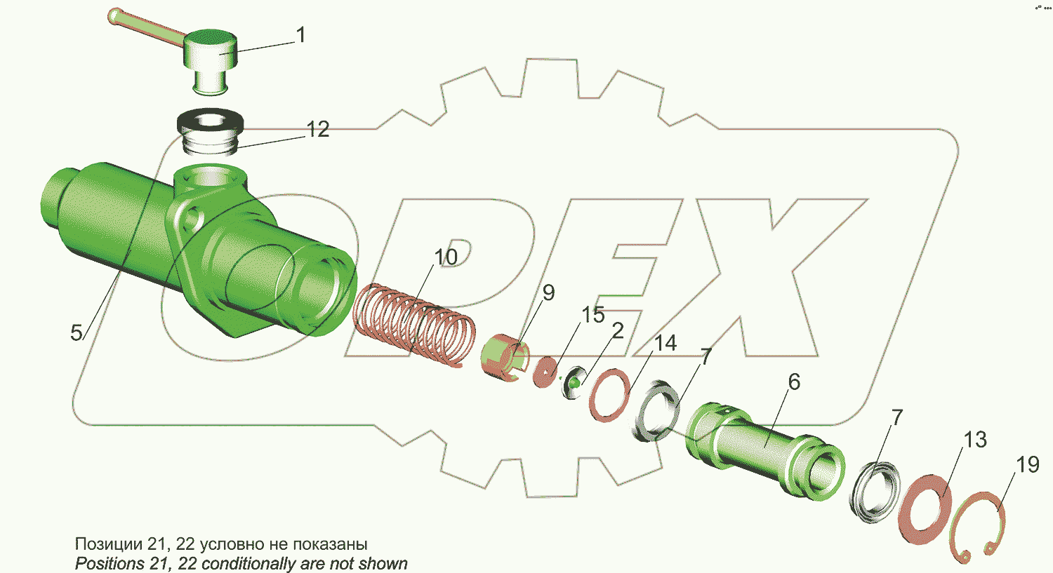 Цилиндр подпедальный 6430-1602510