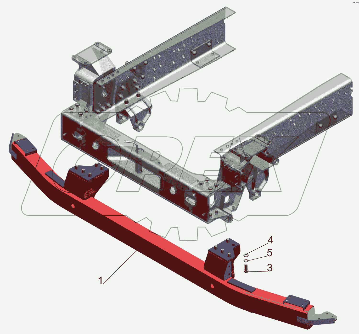 Установка переднего противоподкатного бруса 6430-2800030
