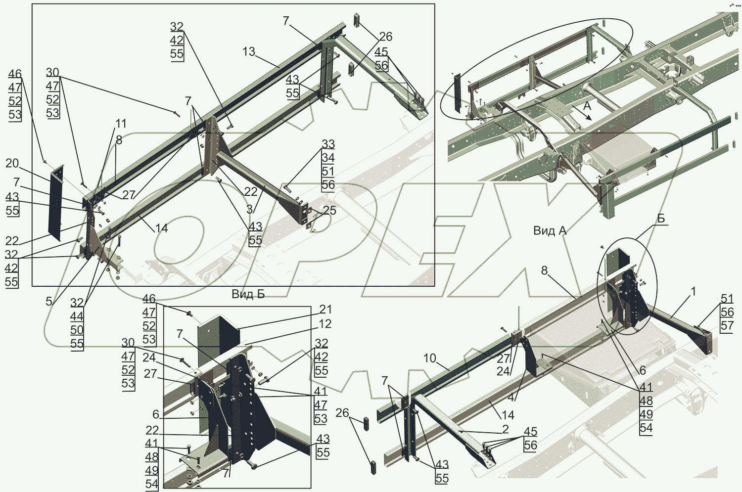 Установка бокового ограждения 5550V3-2800040-000