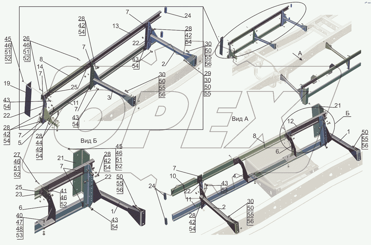 Установка бокового ограждения 5550V5-2800040-000