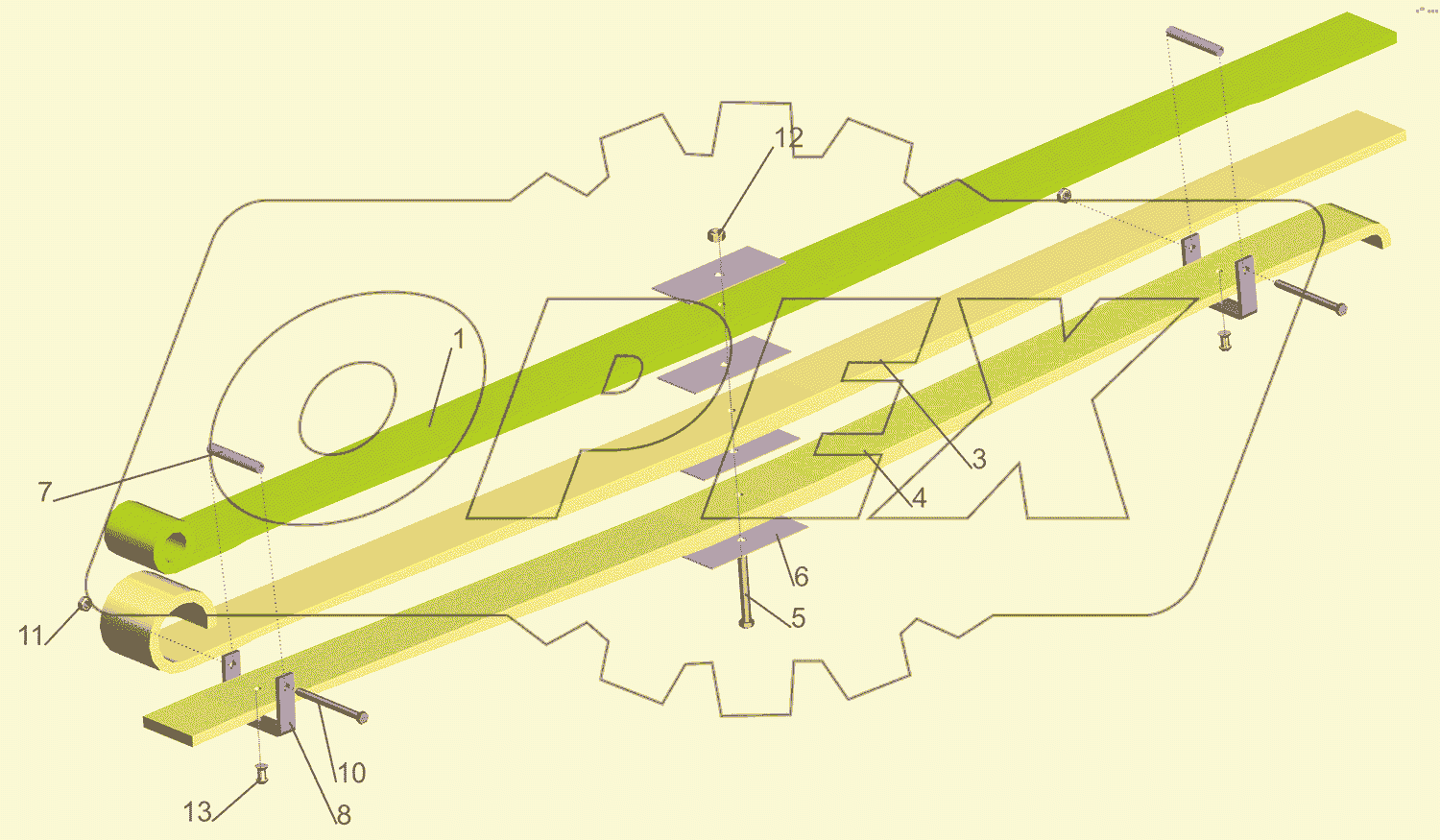 Рессора передняя 6430-2902012-10