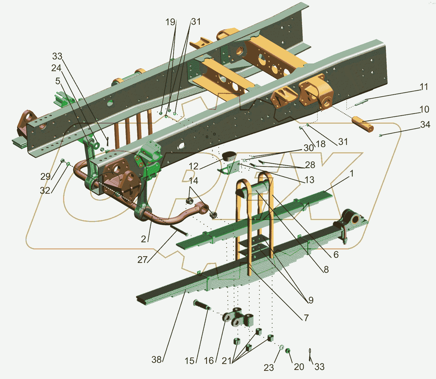 Установка подвески задней 5550-2900002