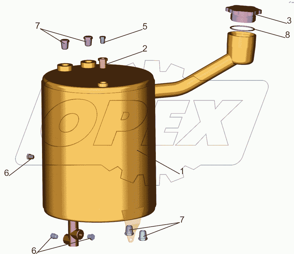 Бачок топливный 544004-1015910