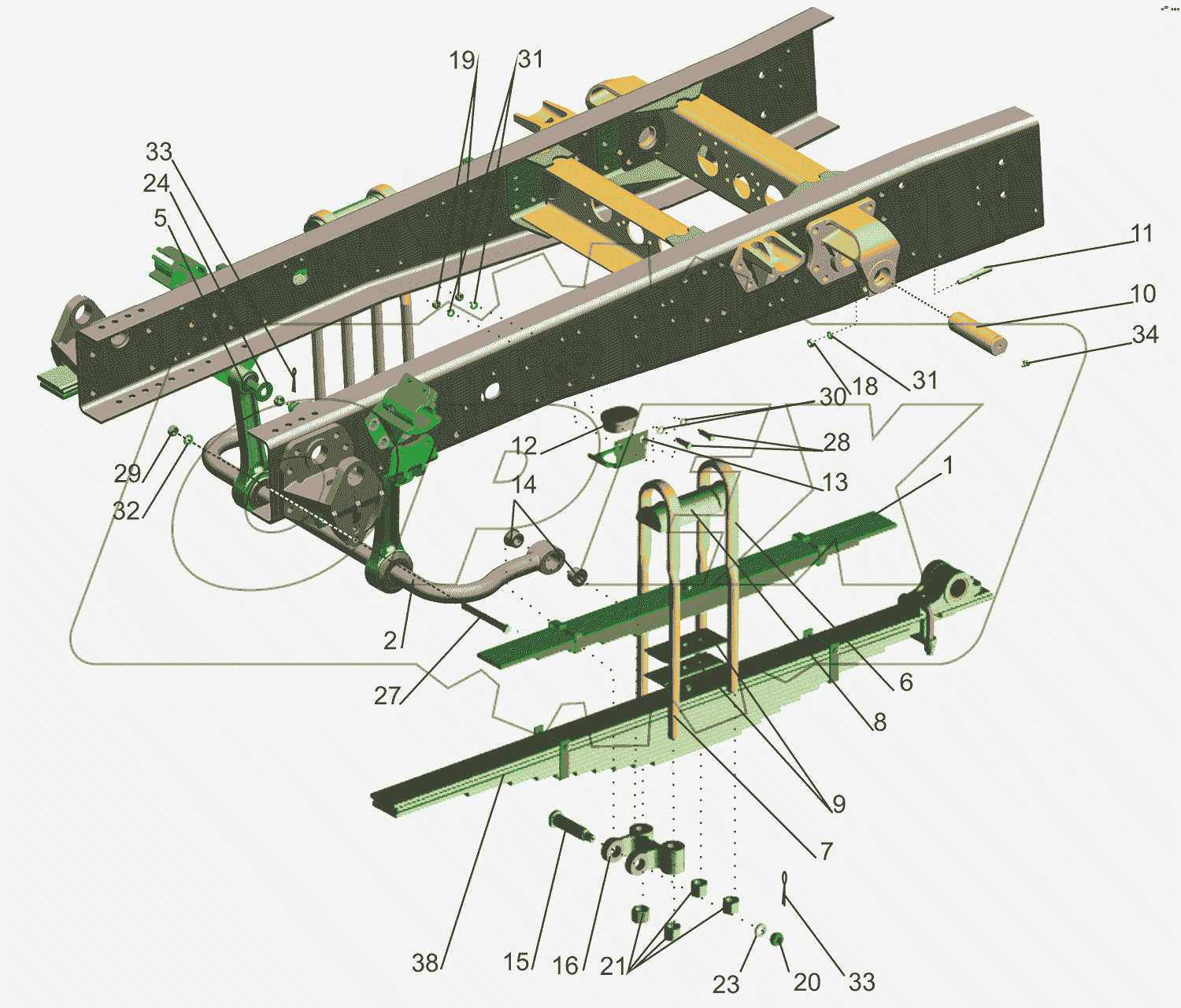 Установка подвески задней 5550-2900002-010
