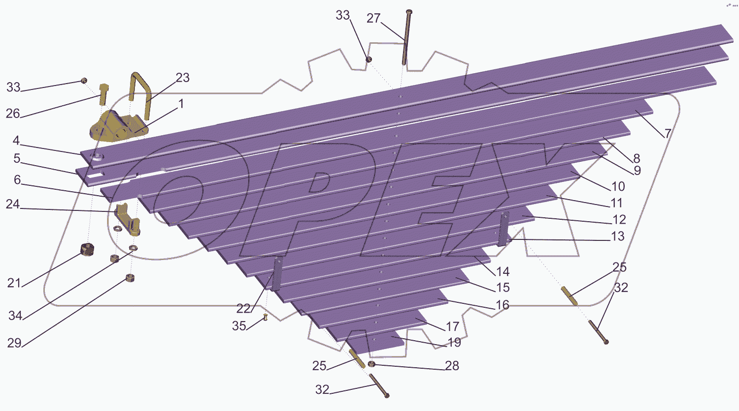 Рессора задняя 5550-2912012
