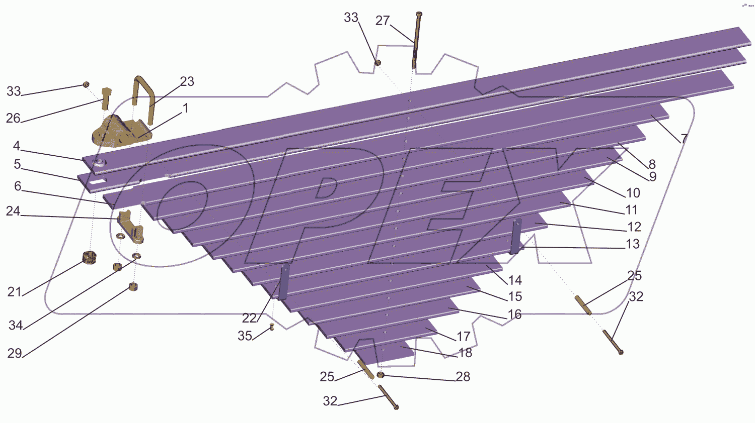 Рессора задняя 5550-2912012-010