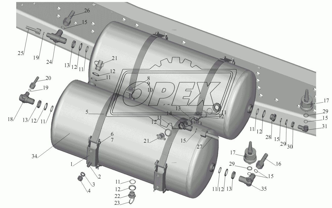 Установка ресиверов 555140-3513004