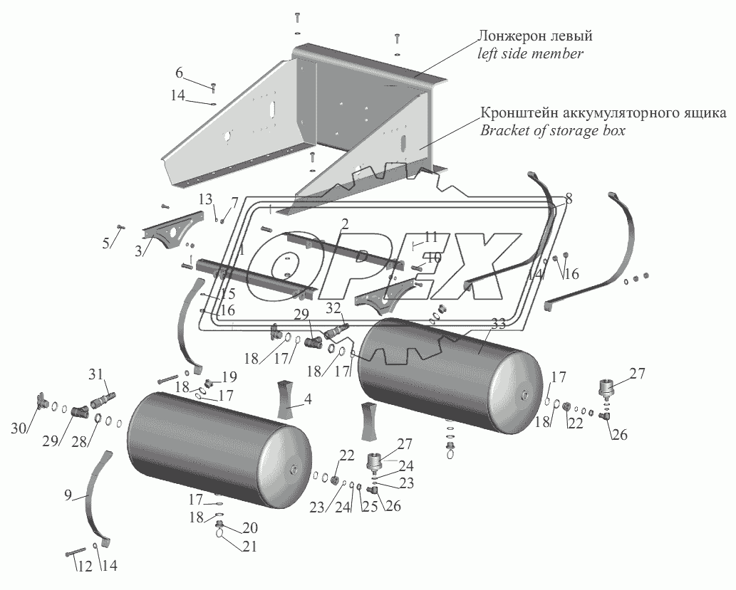 Установка ресиверов 64221-3513004