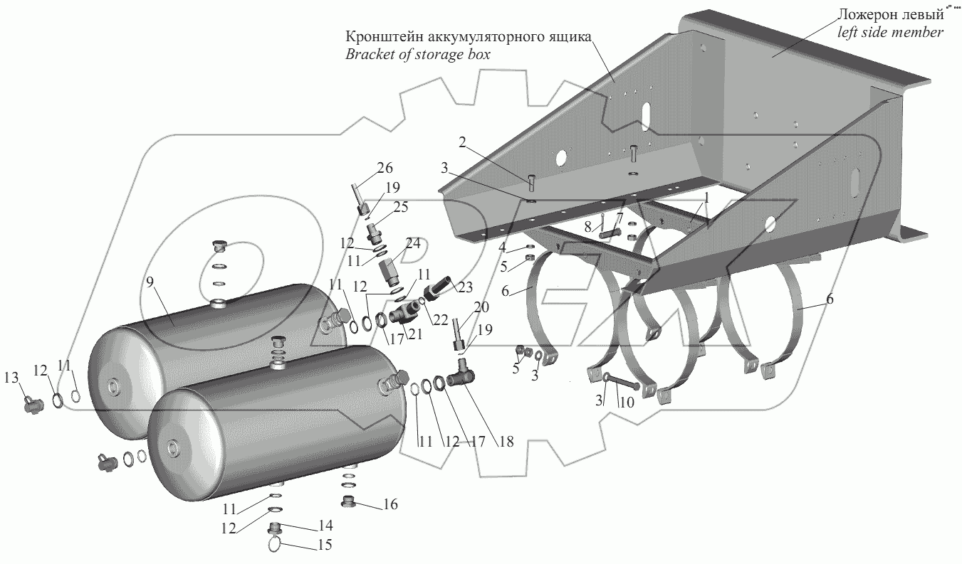 Установка ресиверов 555102-3513005