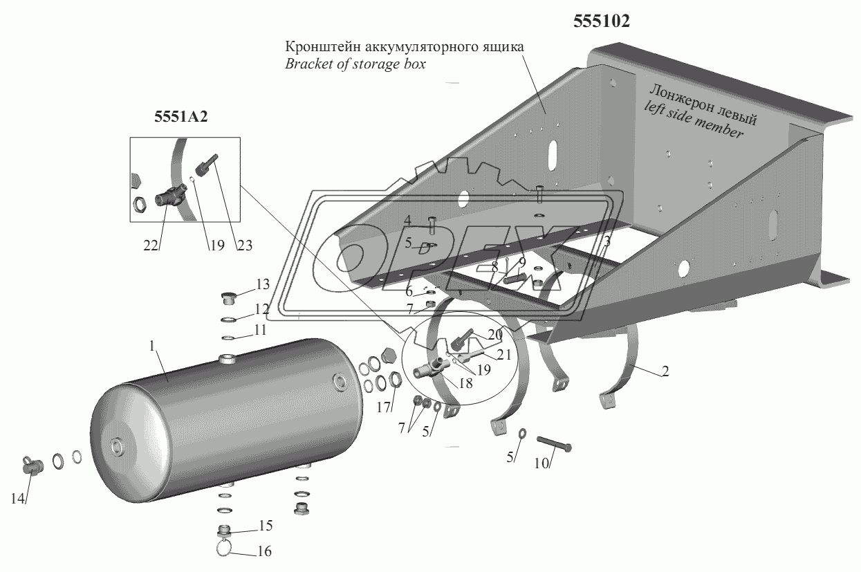 Установка ресивера 5551-3513005-10