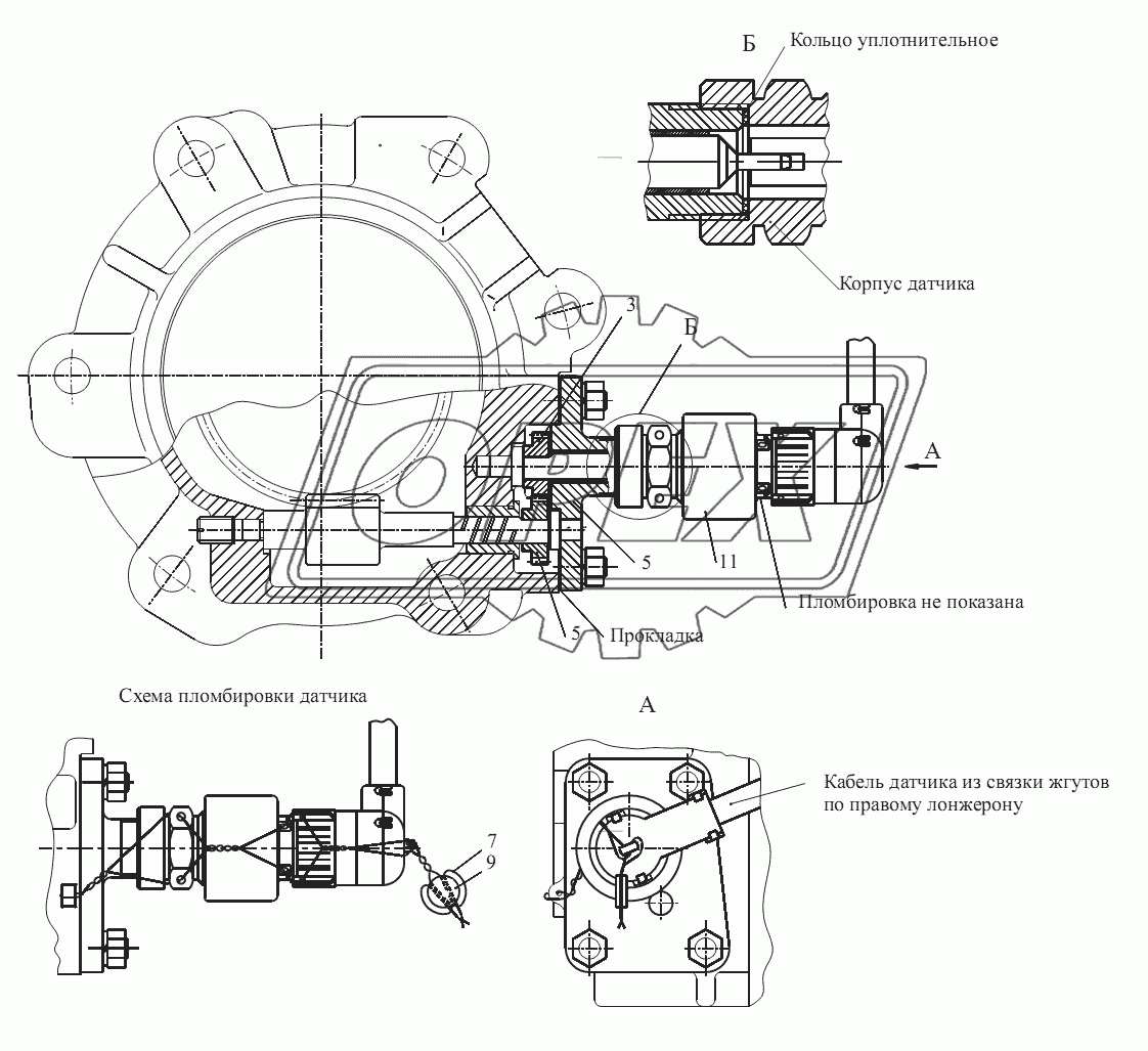 Установка датчика спидометра 642208-3800006-010