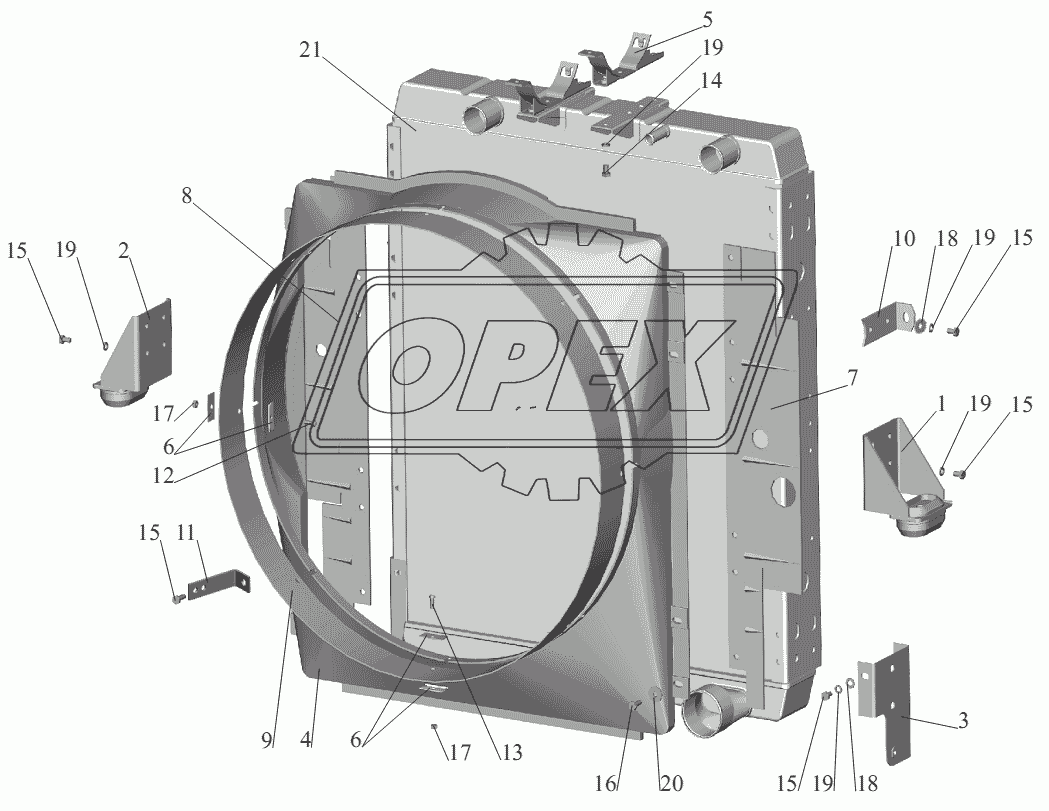 Радиатор с кожухом 533602-1301009-011