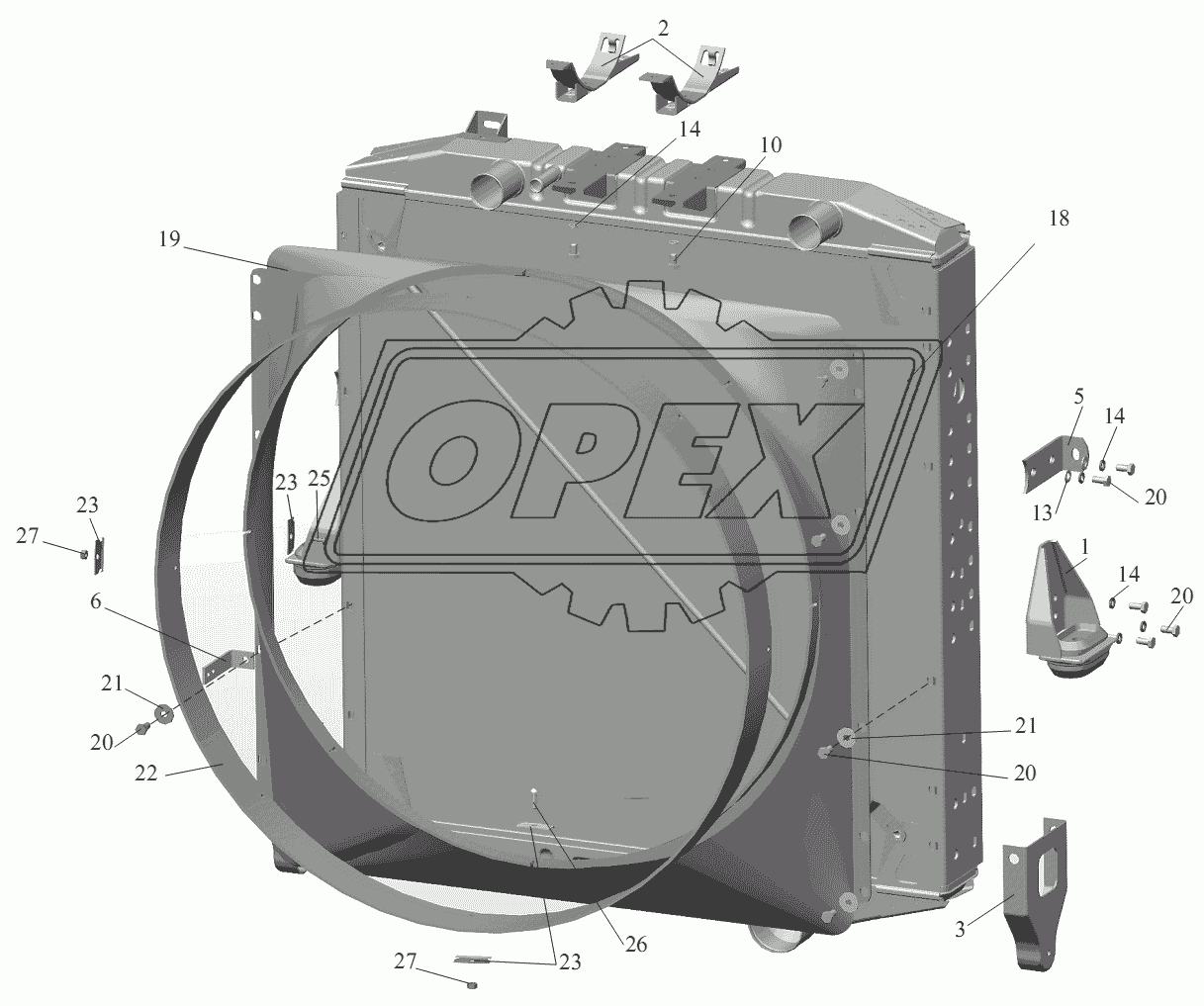 Радиатор с кожухом 5551A2-1301009