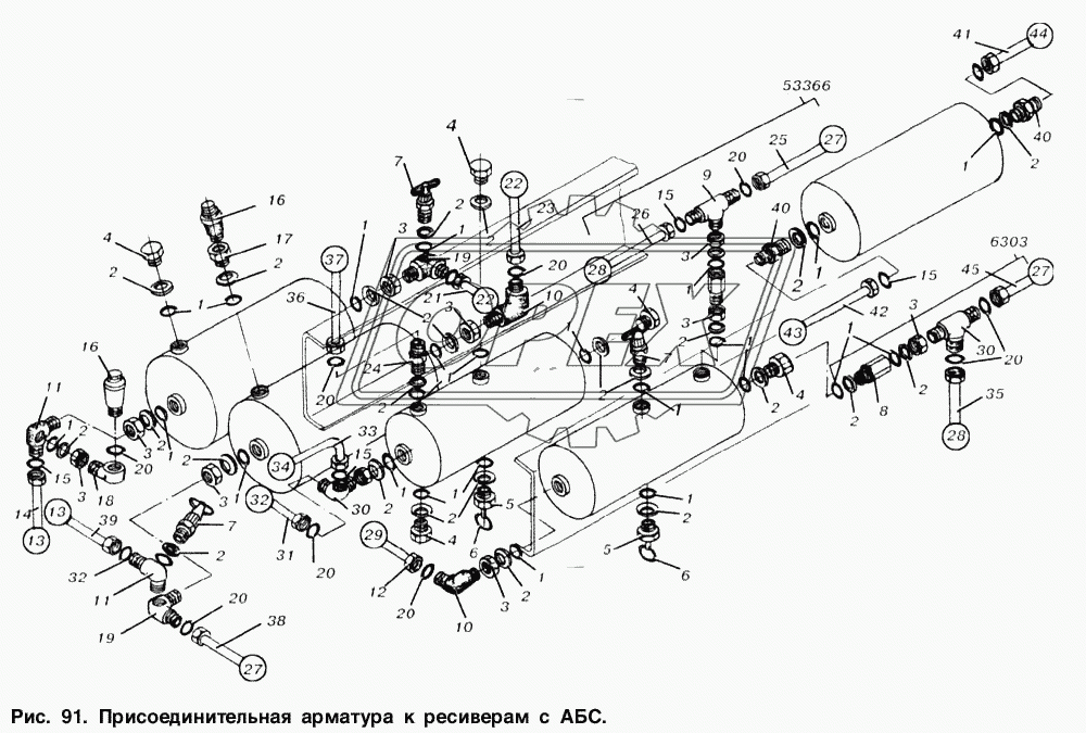 Присоединительная арматура к ресиверам с АБС