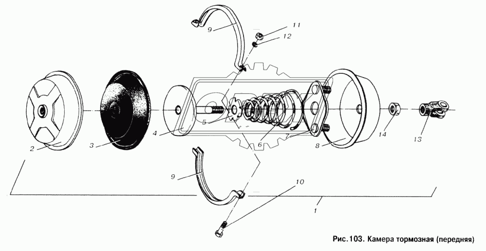 Камера тормозная (передняя)