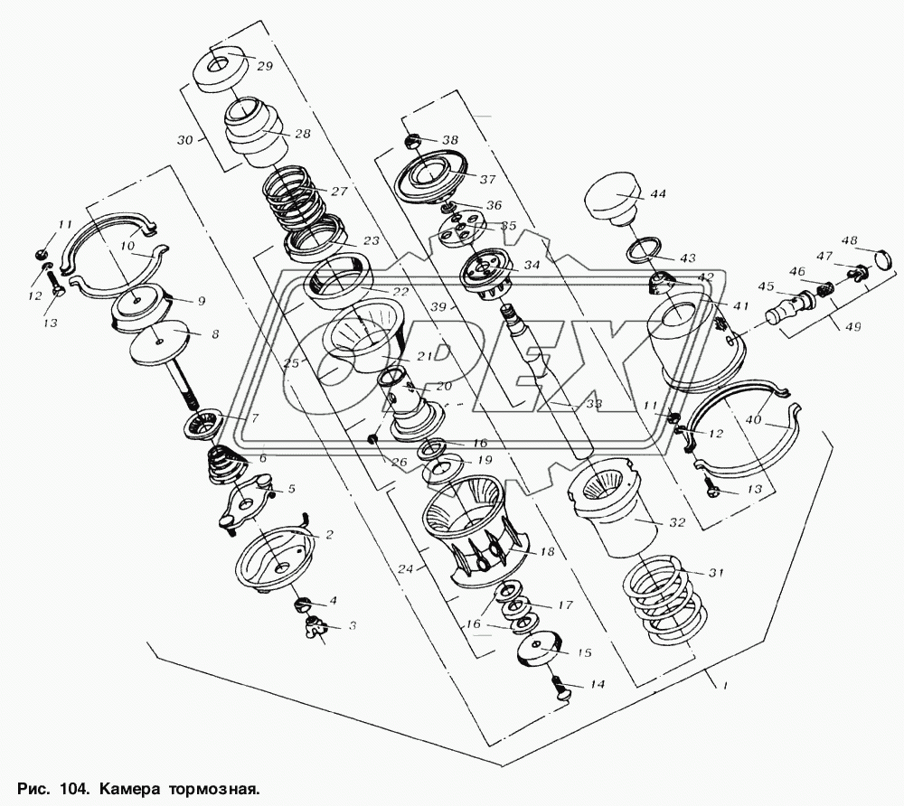 Камера тормозная (задняя)