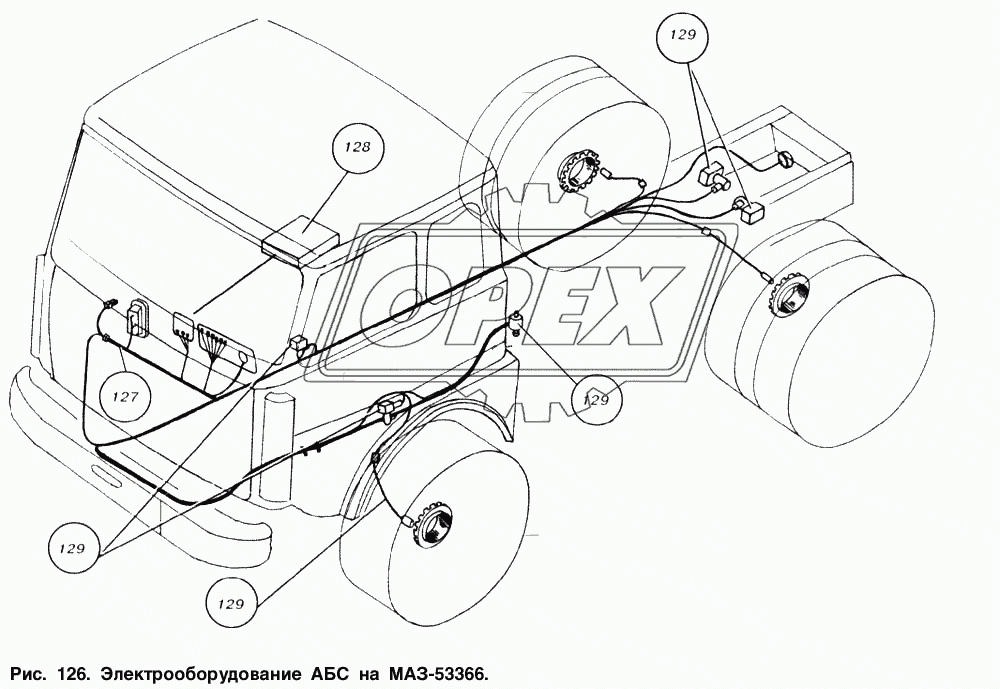 Электрооборудование АБС на МАЗ-53366