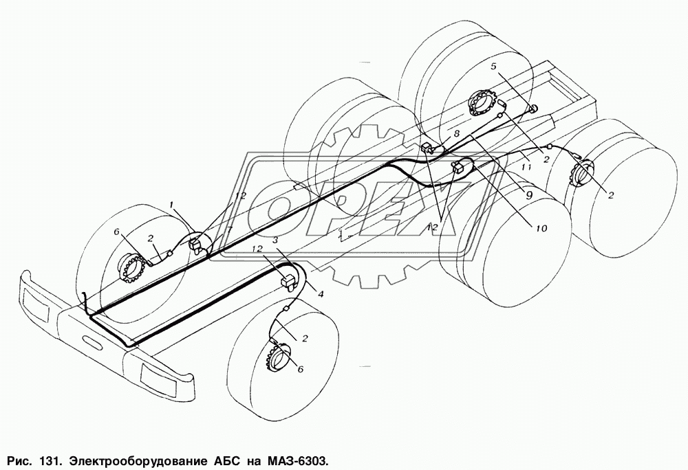 Электрооборудование АБС на МАЗ-6303