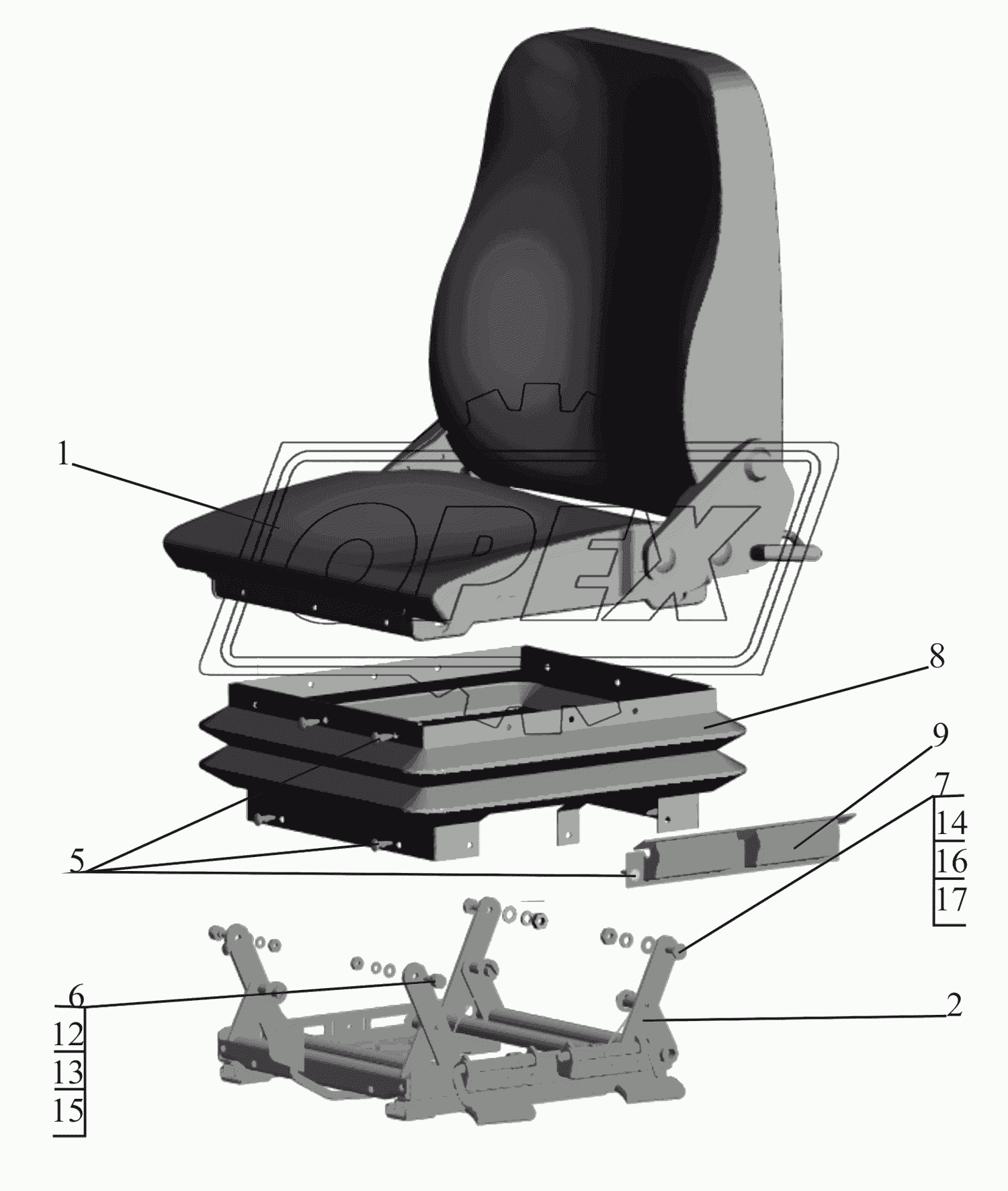 Сиденье водителя 6430-6800010