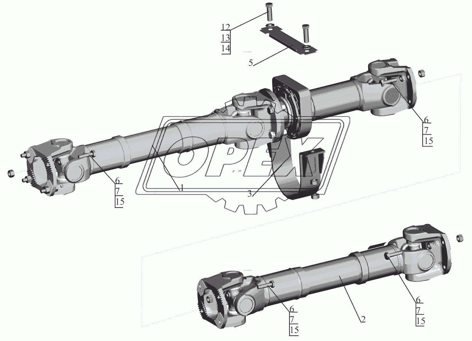 Установка карданной передачи 630333-2200000-010