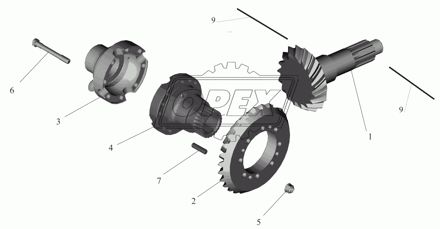 Редуктор заднего моста. Шестерни 5336-2402017-040