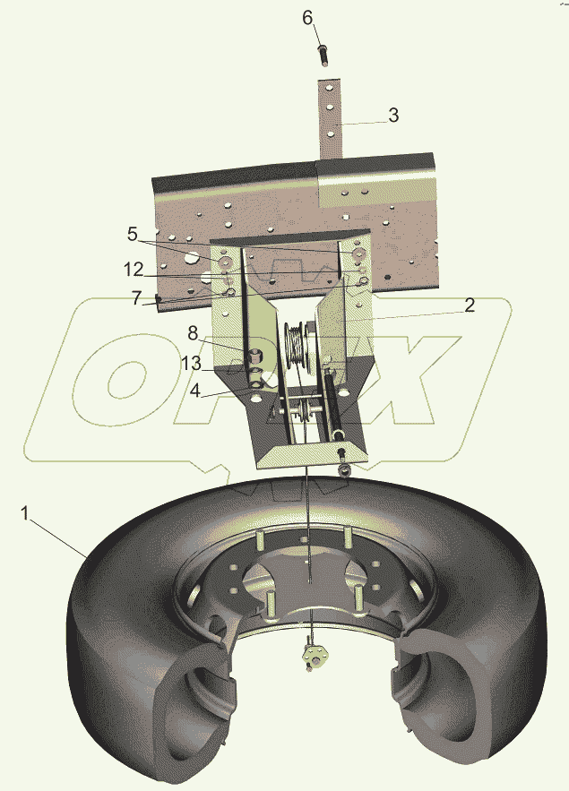 Установка запасного колеса 6310Е9-3100001