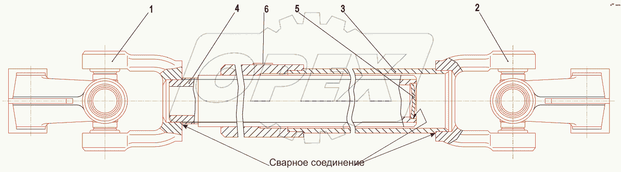 Вал нижний 5440-3444050