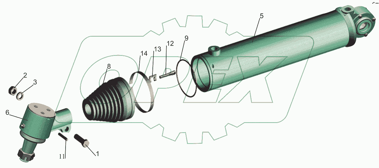 Цилиндр 5336-3405005-20 (ЦГ80-360)