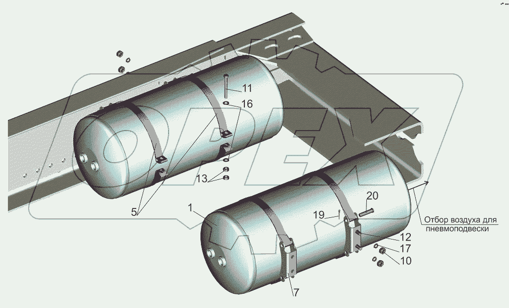 Крепление ресиверов 631019-3513006