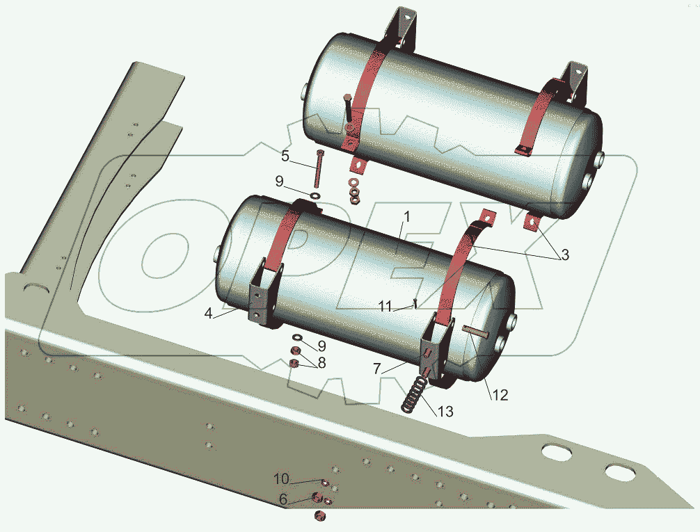 Крепление ресиверов 631019-3513007