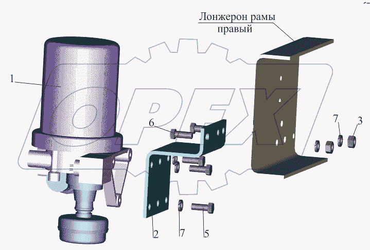 Крепление осушителя воздуха 534019-3536004