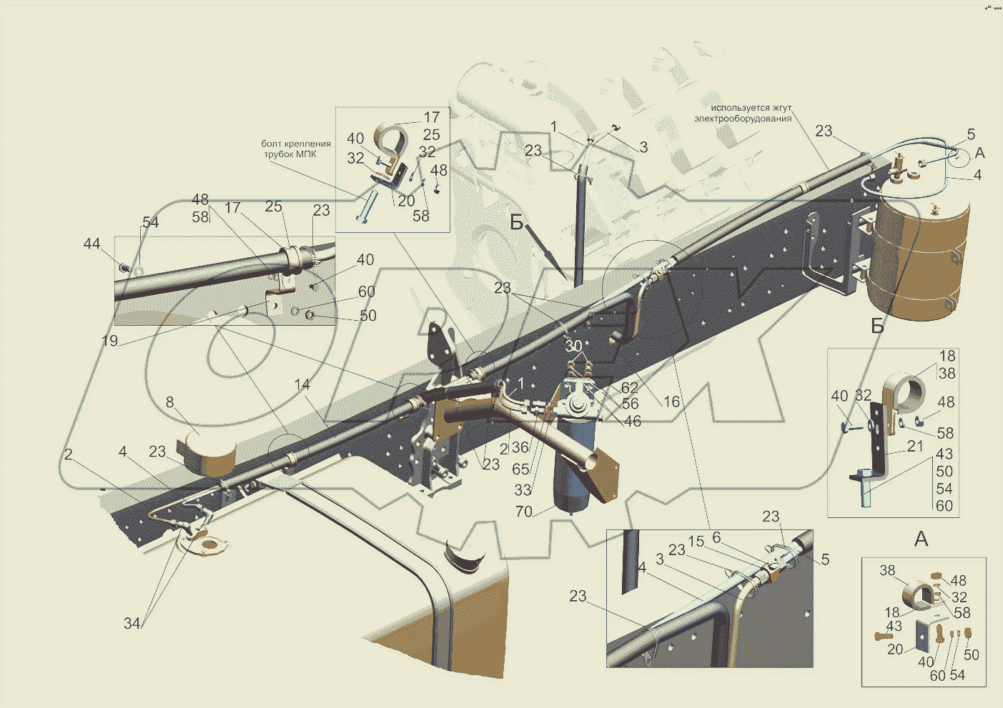 Крепление топливопроводов 544019-110400