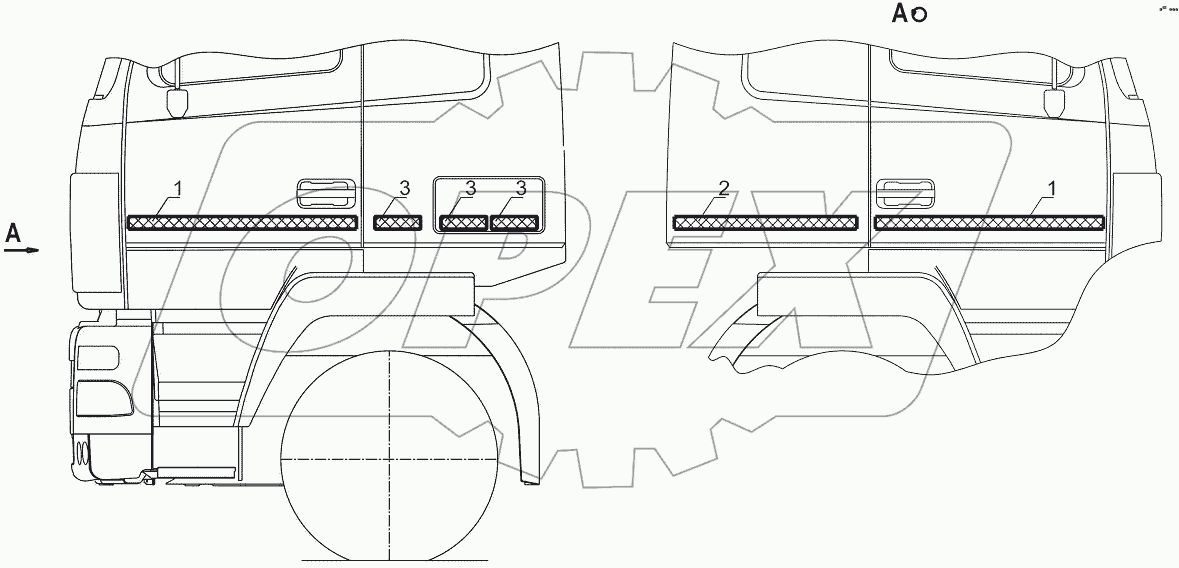 Установка светоотражающей маркировки 6430-8200002
