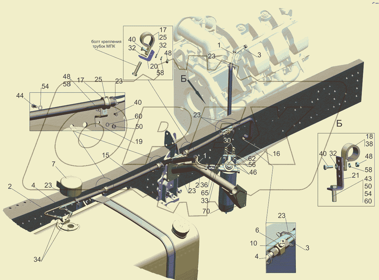 Крепление топливопроводов 544019-1104002-010