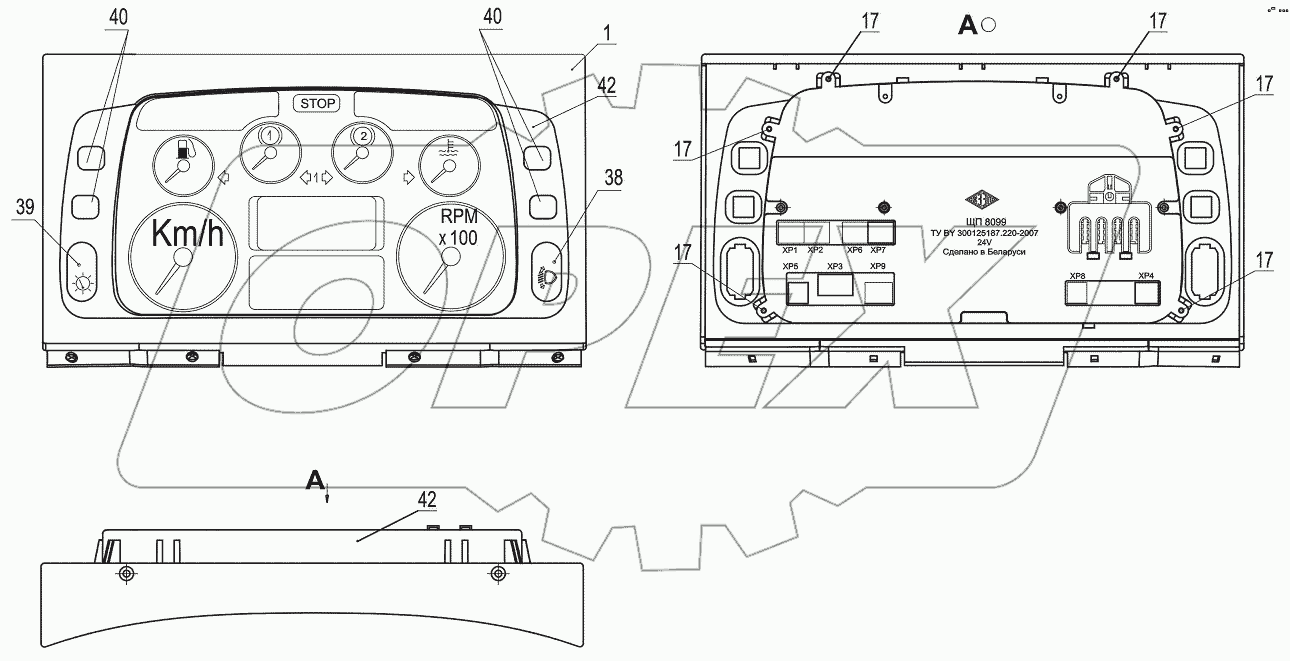 Щиток приборов 5440-3805010-000