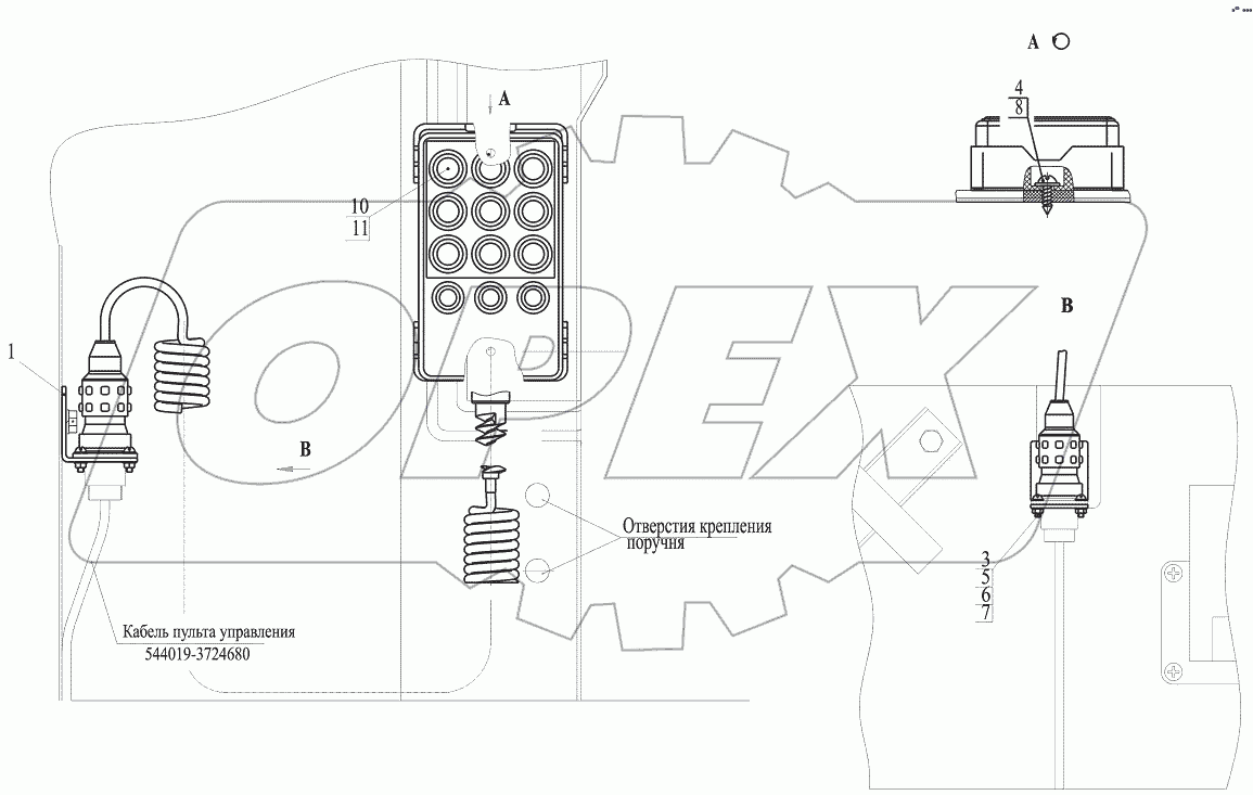 Установка пульта управления пневмоподвеской 544019-3700153