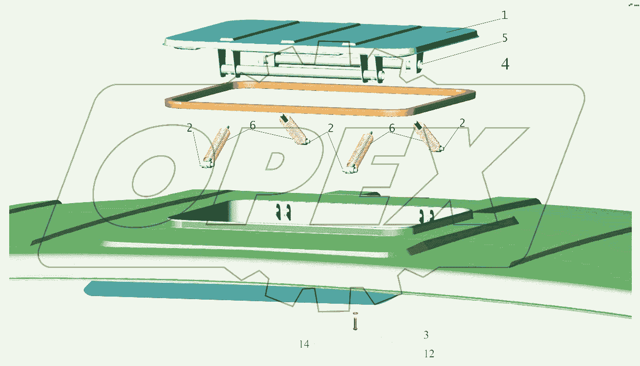 Установка люка 6430-5700010-020