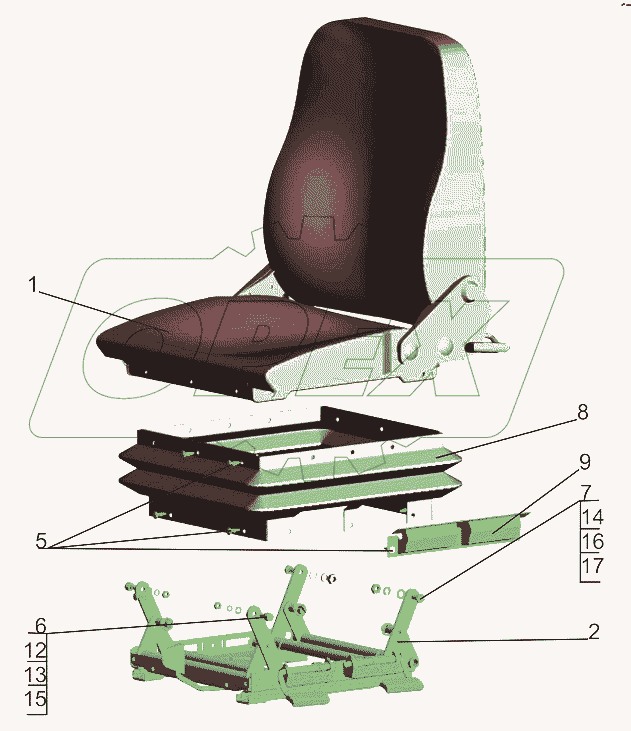 Сиденье водителя 6430-6800010