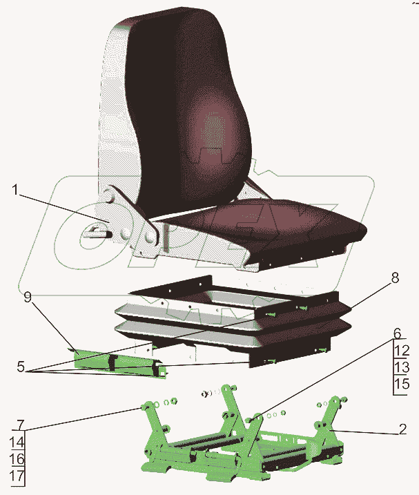 Сиденье переднее 6430-6810010