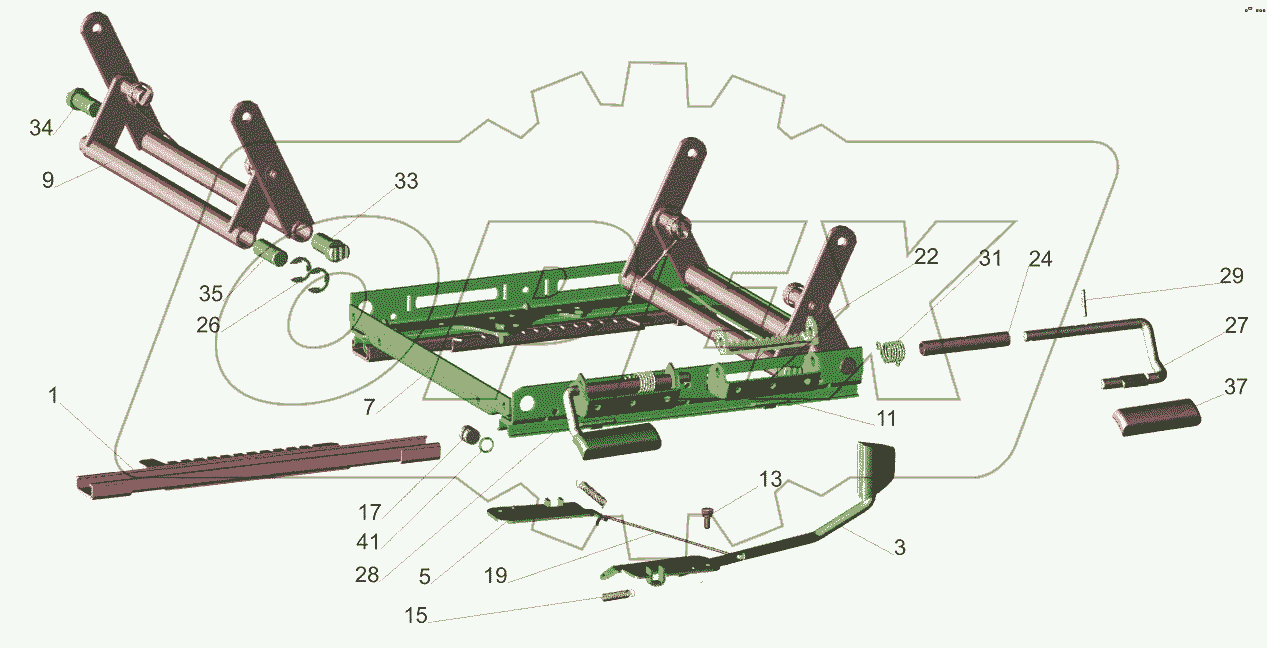 Механизм регулирования высоты 6430-6804101-010