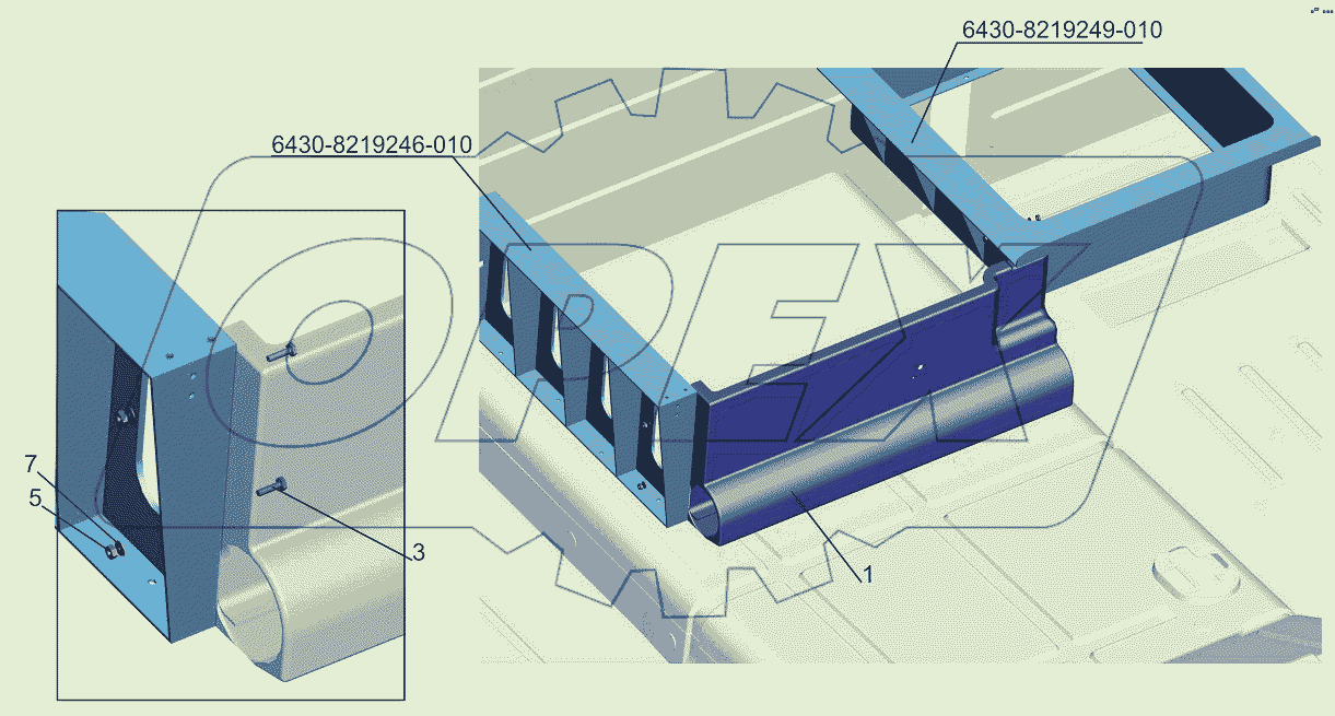 Установка стенки 6430-8200041