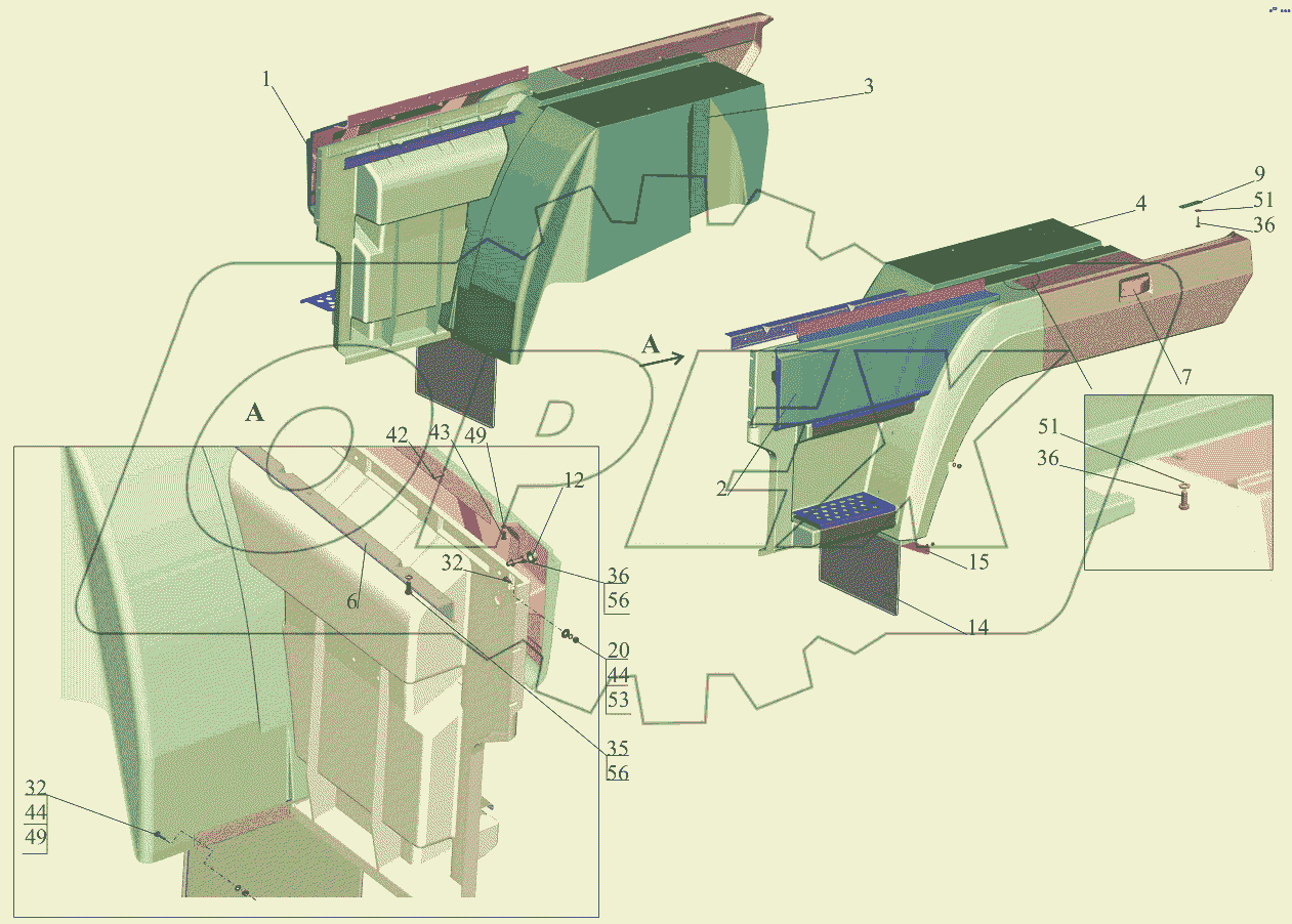 Установка оперения 6431-8400020-010