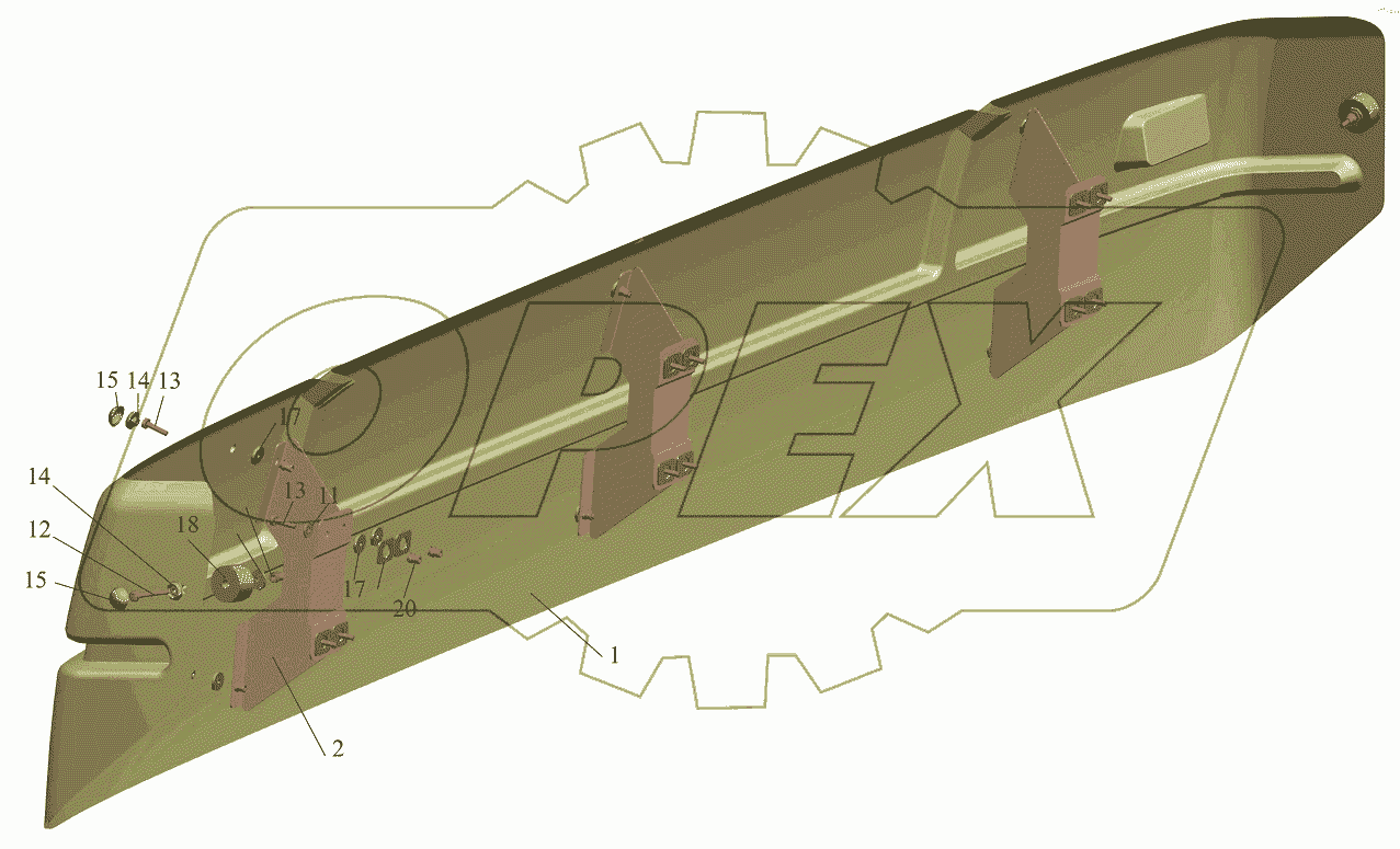 Установка козырька 6430-8000012